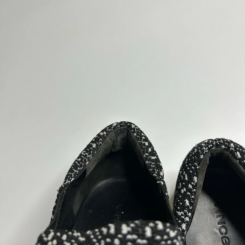 Vince Women's 8.5 Warren Knit Black White Specks Platform Sneakers Slip On